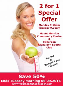 Morning Fitness Toning Weight Loss Exercise Classes in South Dublin Stillorgan Mount Merrion Martin