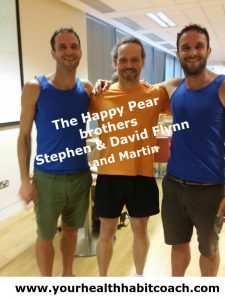 The Happy Pear brothers in Ulster Bank with Nutrition & Health Coach Martin Luschin in Sandyford Central Park Leopardstown Dublin 18