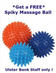 Ulster Bank spiky massage ball survey June 2017 in South Dublin Central Park Leopardxstown Dublin 18
