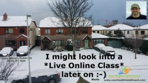 Snow Feb 2018 No Morning Pilates Classes in South Dublin live Pilates Rathfarnham Willbrook near Nutgrove Marlay Park WhiteChurch Dublin 14